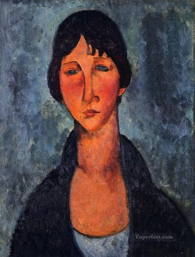 Amedeo Modigliani Painting - the blue blouse Amedeo Modigliani